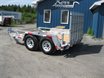 Asphalt roller trailer with auto ramp